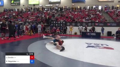 86 kg Rnd Of 32 - Joshua Cordio, Air Force Regional Training Center vs Ryder Rogotzke, Ohio Regional Training Center