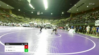 128 lbs Quarterfinal - Jeff Lopez, Clovis West vs Eduardo Munoz, Cesar Chavez