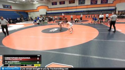 133 lbs Cons. Round 1 - Ty Daugherty, John Carroll University vs Christopher Khaosanga, Concordia University (WI)