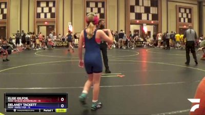 98 lbs Round 2 (6 Team) - Delaney Tackett, MGW- Swirly Pop vs Elise Gilfoil, MGW- Wydlin Watermelon