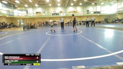 75-85 lbs Round 1 - Kobe Fallert, Oak Grove vs Rex McDonald, Team Tulsa Wrestling Club