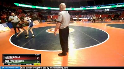 3A 120 lbs Cons. Round 3 - Joel Muehlenbeck, Mt. Prospect (Prospect) vs Luke Berktold, Libertyville