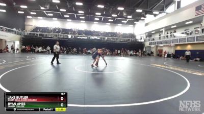 157 lbs Cons. Round 2 - Ryan Ames, Shasta College vs Jake Butler, Santa Rosa Junior College