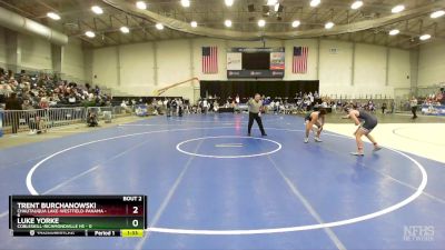 138 lbs Round 2 (3 Team) - Trent Burchanowski, Chautauqua Lake-Westfield-Panama vs Luke Yorke, Cobleskill-Richmondville HS