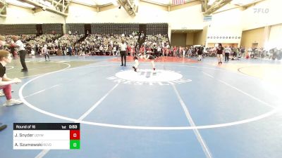 89-M lbs Round Of 16 - Jude Snyder, Upper Dublin Youth Wrestling vs Aaron Szumowski, Revolution Wrestling Club