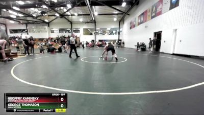 197 lbs Cons. Round 3 - Geoffry Kaminsky, Ohio Wesleyan University vs George Thomason, Manchester