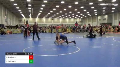 106 lbs Consi Of 32 #1 - Nick Barber, OH vs Jake Fetrow, PA