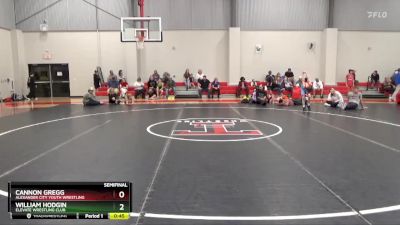 85 lbs Semifinal - Cannon Gregg, Alexander City Youth Wrestling vs William Hodgin, Elevate Wrestling Club