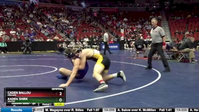 1A-182 lbs Semifinal - Kaden Shirk, Wilton vs Caden Ballou, Midland