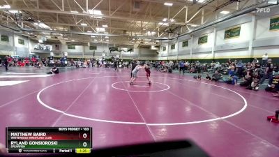 103 lbs Champ. Round 1 - Matthew Baird, Whitewood Wrestling Club vs Ryland Gonsioroski, Spearfish