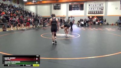 110 lbs Semifinal - Naoni Davisson, Iowa City, Liberty vs Kate Seery, Linn-Mar