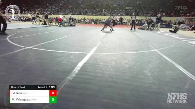 4A-132 lbs Quarterfinal - Jonah Cole, SULPHUR vs Miles Velasquez, CASCIA HALL