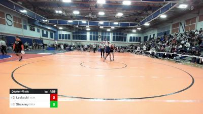 150 lbs Quarterfinal - Gabriel Lesksoki, Taunton vs Gabriel Stickney, Greater Lowell