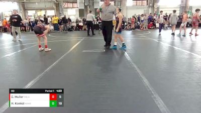 80 lbs Round 2 - Cael Muller, PA Alliance Black vs Hunter Konkol, Askren WA Red