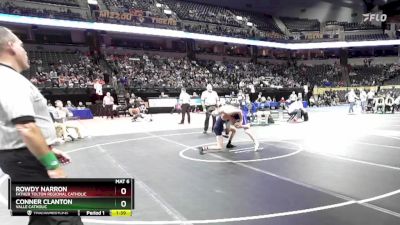 132 Class 1 lbs Champ. Round 1 - Rowdy Narron, Father Tolton Regional Catholic vs Conner Clanton, Valle Catholic