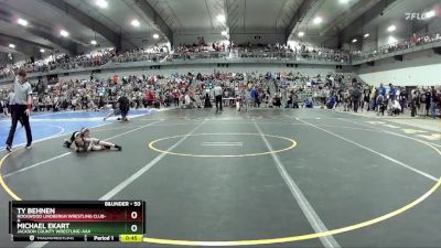 50 lbs Champ. Round 1 - Michael Ekart, Jackson County Wrestling-AAA vs Ty Behnen, Rockwood Lindbergh Wrestling Club-A