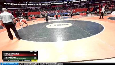 1A 132 lbs Cons. Round 1 - Vin Moreno, Chicago (Phoenix Military Academy) vs Bryce Edwards, Murphysboro