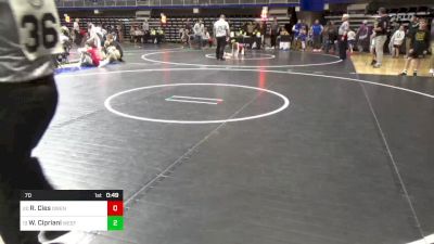 70 lbs Round Of 32 - Ryan Cies, Owen J Roberts vs Weston Cipriani, West Jefferson Hills