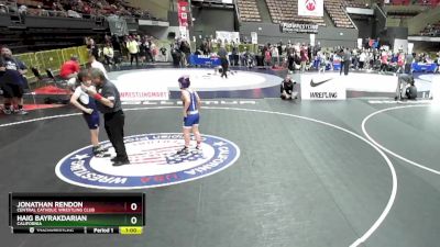 108 lbs Cons. Round 3 - Haig Bayrakdarian, California vs Jonathan Rendon, Central Catholic Wrestling Club