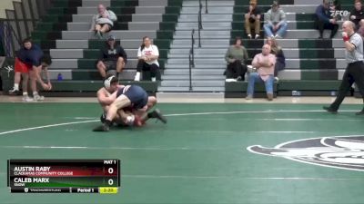 165 lbs Semifinal - Austin Raby, Clackamas Community College vs Caleb Marx, Snow