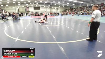 4-120 lbs Champ. Round 1 - Justin Jones, Orange County vs Jackson Knupp, Woodgrove High School