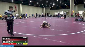 100 lbs Round 2 (6 Team) - David Hill, Alabama Elite Gold vs Michael Klein, Alabama Elite Black&nbsp;