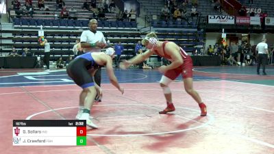 197 lbs Quarterfinal - Gabe Sollars, Indiana vs John Crawford, Franklin & Marshall