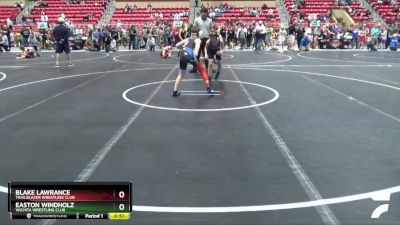 95 lbs Cons. Round 3 - Blake Lawrance, Trailblazer Wrestling Club vs Easton Windholz, Wichita Wrestling Club