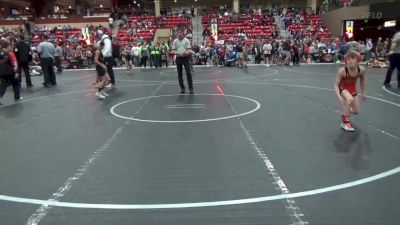 72 lbs Champ. Round 2 - Keyen Taplin, Abilene Kids Wrestling vs Eli Thompson, The Best Wrestler