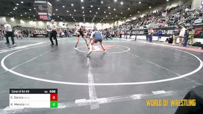 125 lbs Consi Of 64 #2 - Kayden Menzio, Gladiator Wrestling Club vs Elias Garcia, Calaveras