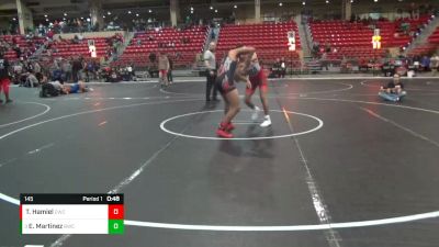 145 lbs 5th Place Match - Emiliano Martinez, Bobcat Wrestling Club vs Tre (Ronald) Hamiel, Con-Kids Wrestling Club