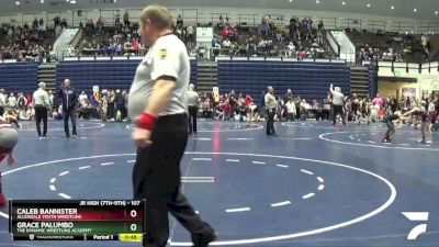 107 lbs Cons. Round 2 - Grace Palumbo, The Dynamic Wrestling Academy vs Caleb Bannister, Allendale Youth Wrestling