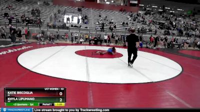 43 lbs Quarterfinal - Katie Biscoglia, IA vs Khyla Lipumano, AZ