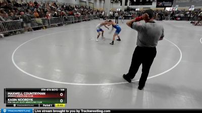 108 lbs Champ. Round 1 - Maxwell Countryman, Bronco Wrestling Club vs Kasin Noordyk, Fox Valley Elite Wrestling Club