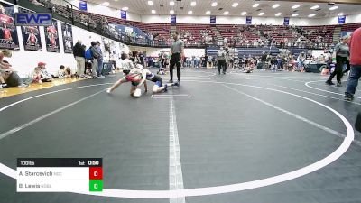 100 lbs Semifinal - Addison Starcevich, Norman Grappling Club vs Braxton Lewis, Noble Takedown Club