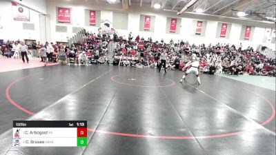 132 lbs Final - Camden Arbogast, Pinkerton Academy vs Caden Bruseo, Hollis Brookline