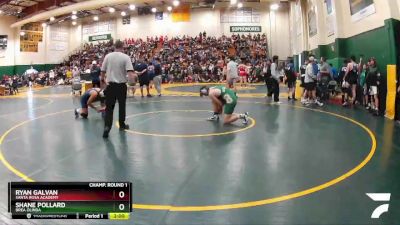 170 lbs Champ. Round 1 - Ryan Galvan, Santa Rosa Academy vs Shane Pollard, Brea Olinda