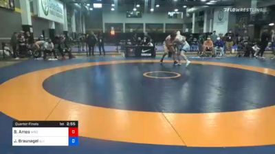 97 kg Quarterfinal - Braxton Amos, Wisconsin Regional Training Center vs Joey Braunagel, Illinois Regional Training Center/Illini WC