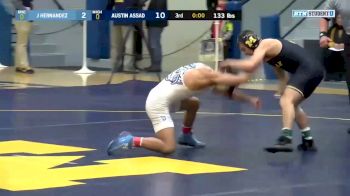 133lbs Match: Jaime Hernandez (North Carolina) vs Austin Assad (Michigan)