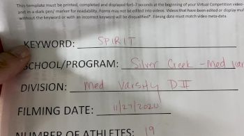 Silver Creek High School [Advanced Medium Varsity] 2020 UCA Hoosier Virtual Regional