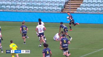 Melbourne's Sio Tomkinson with a Try