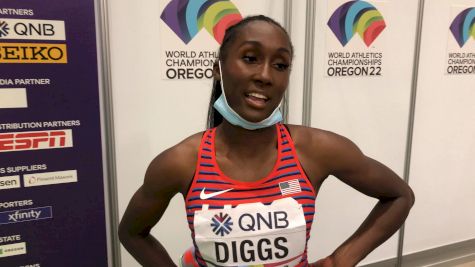 Talitha Diggs After 3rd Place Finish In 400m Semifinals