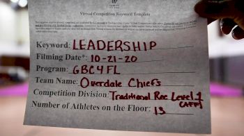 Overdale Chiefs - Overdale chiefs [Level 1 L1 Traditional Recreation - 10 &amp; Younger (AFF)] Varsity All Star Virtual Competition Series: Event I