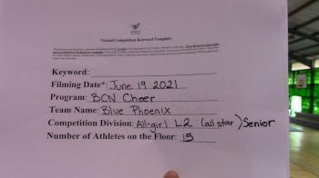 BCN Cheer - Blue Phoenix [L2 Senior] 2021 Virtual JAMfest Europe