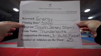 South Jersey Storm - Thunderbolts [L3 Youth - Medium] 2021 Beast of The East Virtual Championship