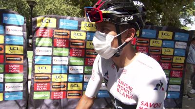 Egan Bernal Before Stage 2 of Dauphine (Spanish)