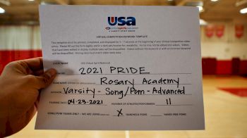 Rosary Academy [Varsity - Song/Pom - Advanced Finals] 2021 USA Spirit & Dance Virtual National Championships