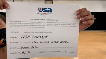 San Dimas High School [Open - Solo] 2021 USA Virtual West Coast Dance Championships