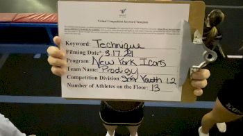 New York Icons - Rochester - Prodigy [L2 Youth - Small] 2021 Varsity All Star Winter Virtual Competition Series: Event IV