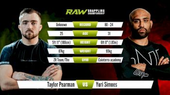 Yuri Simoes vs Taylor Pearman RAW Grappling Championship